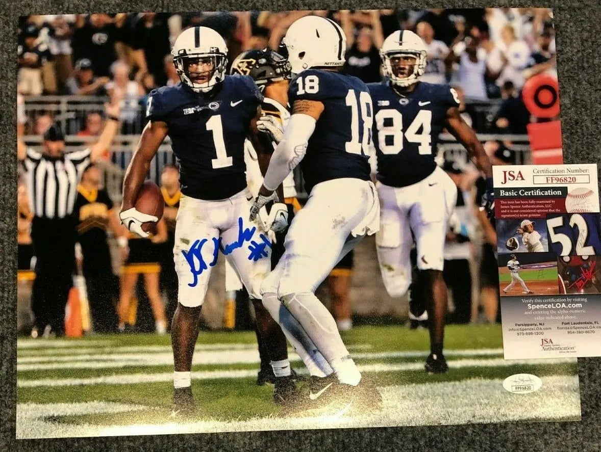 MVP Authentics Penn State Kj Hamler Autographed Signed 11X14 Photo Jsa Coa 89.10 sports jersey framing , jersey framing