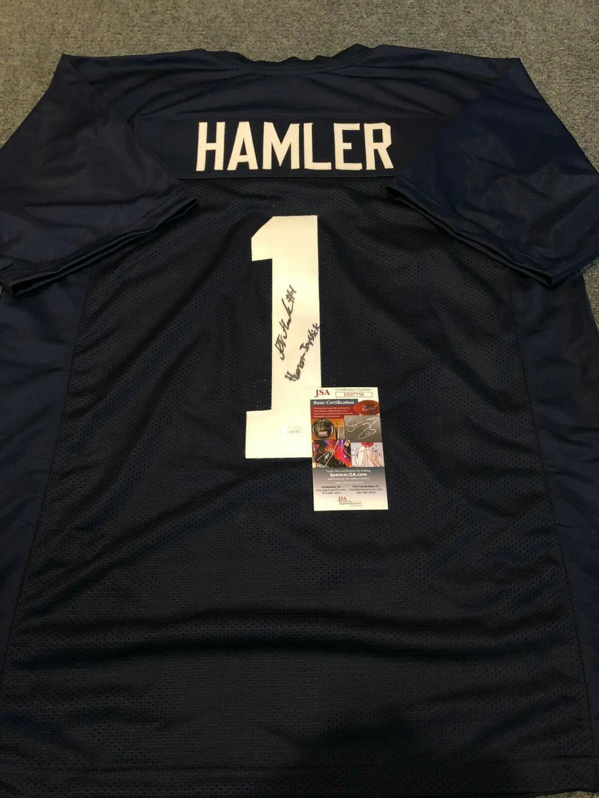 MVP Authentics Penn State Kj Hamler Autographed Signed Inscribed Jersey Jsa Coa 134.10 sports jersey framing , jersey framing
