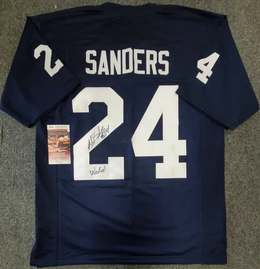 MVP Authentics Penn State Miles Sanders Autographed Signed Inscribed Jersey Jsa Coa 134.10 sports jersey framing , jersey framing