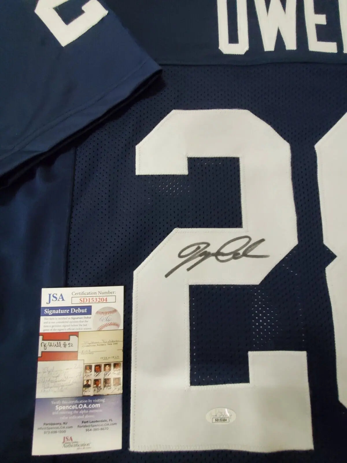MVP Authentics Penn State Odafe Jayson Oweh Autographed Signed Jersey Jsa  Coa 135 sports jersey framing , jersey framing