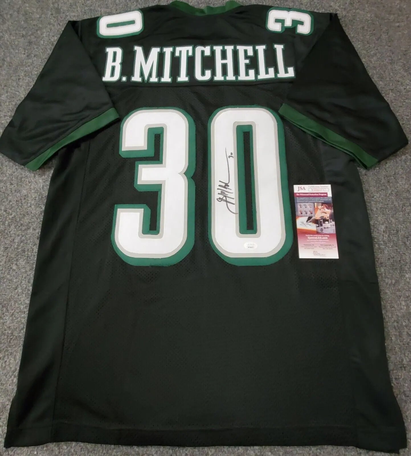 MVP Authentics Philadelphia Eagles Brian Mitchell Autographed Signed Jersey Jsa  Coa 71.10 sports jersey framing , jersey framing