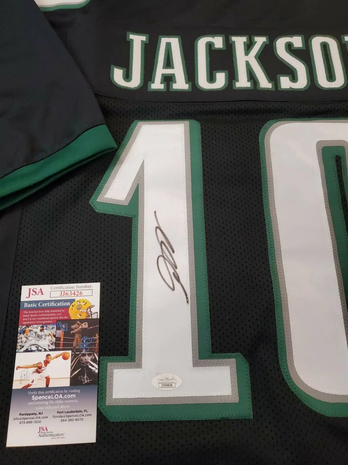 MVP Authentics Philadelphia Eagles Desean Jackson Autographed Signed Jersey Jsa  Coa 107.10 sports jersey framing , jersey framing