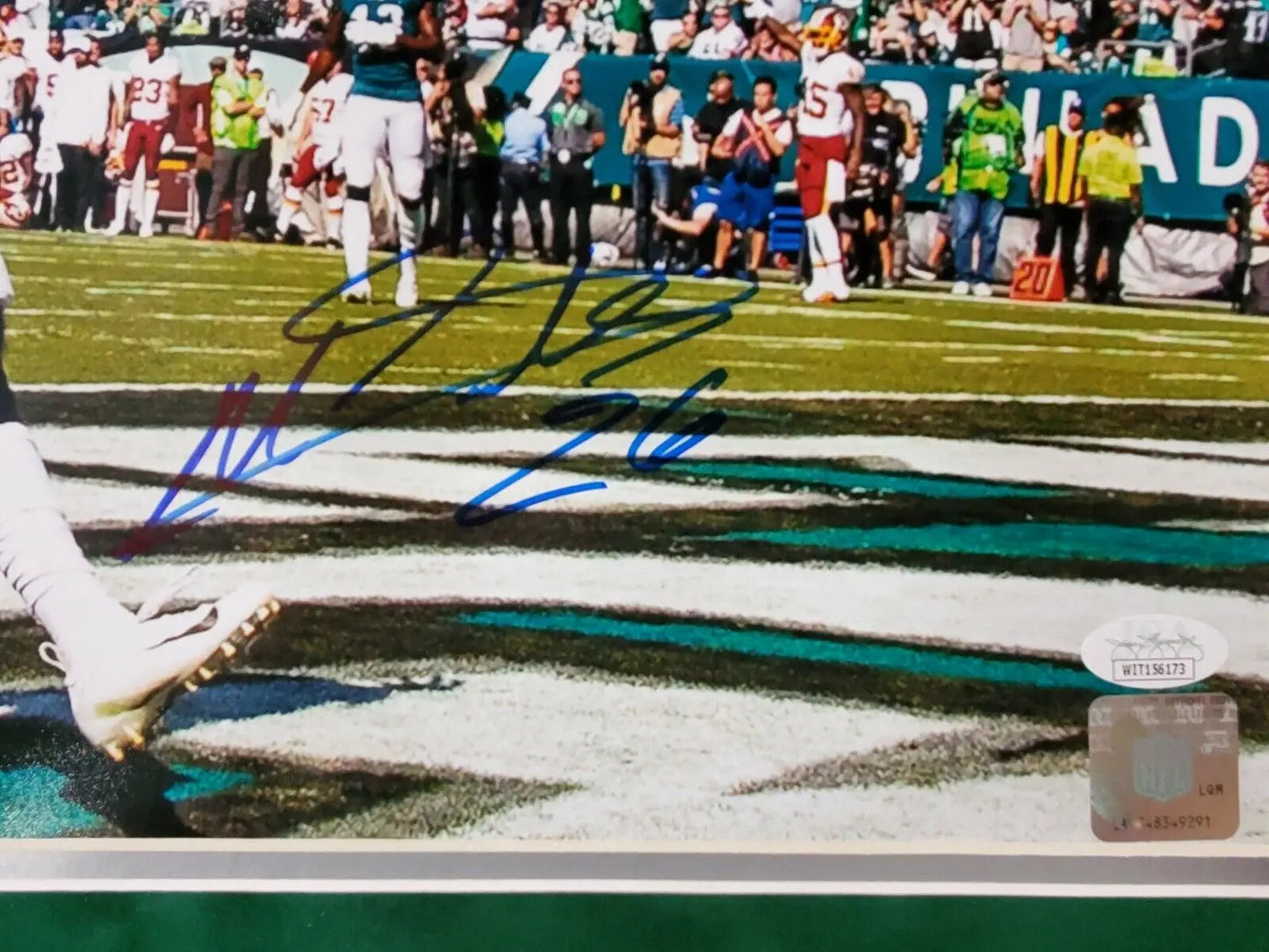 MVP Authentics Philadelphia Eagles Miles Sanders Framed Autographed Signed 16X20 Photo Jsa Coa 179.10 sports jersey framing , jersey framing