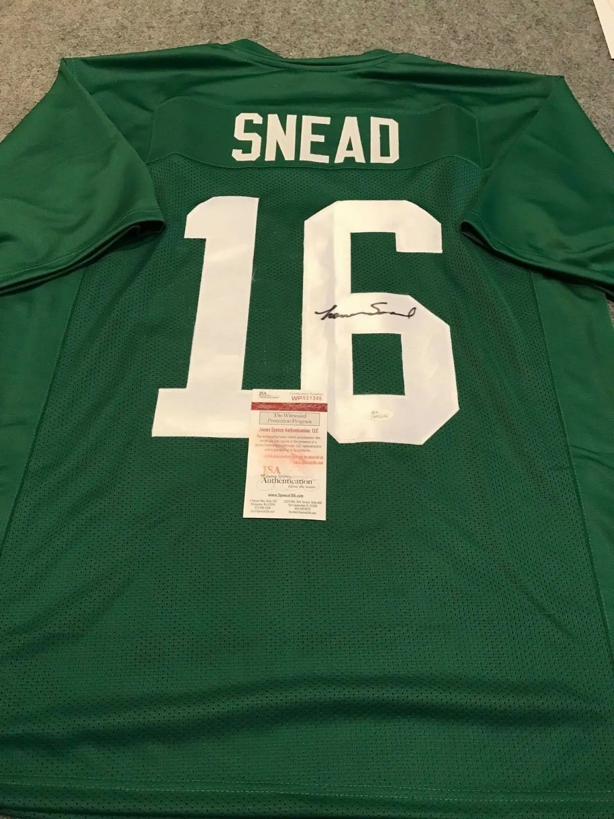 MVP Authentics Philadelphia Eagles Norm Snead Autographed Signed Jersey Jsa Coa 89.10 sports jersey framing , jersey framing