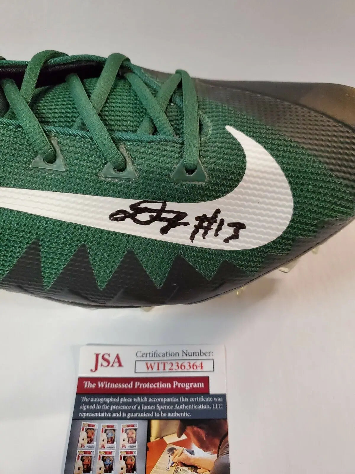 MVP Authentics Philadelphia Eagles Travis Fulgham Autographed Signed Nike Cleat Jsa Coa 125.10 sports jersey framing , jersey framing