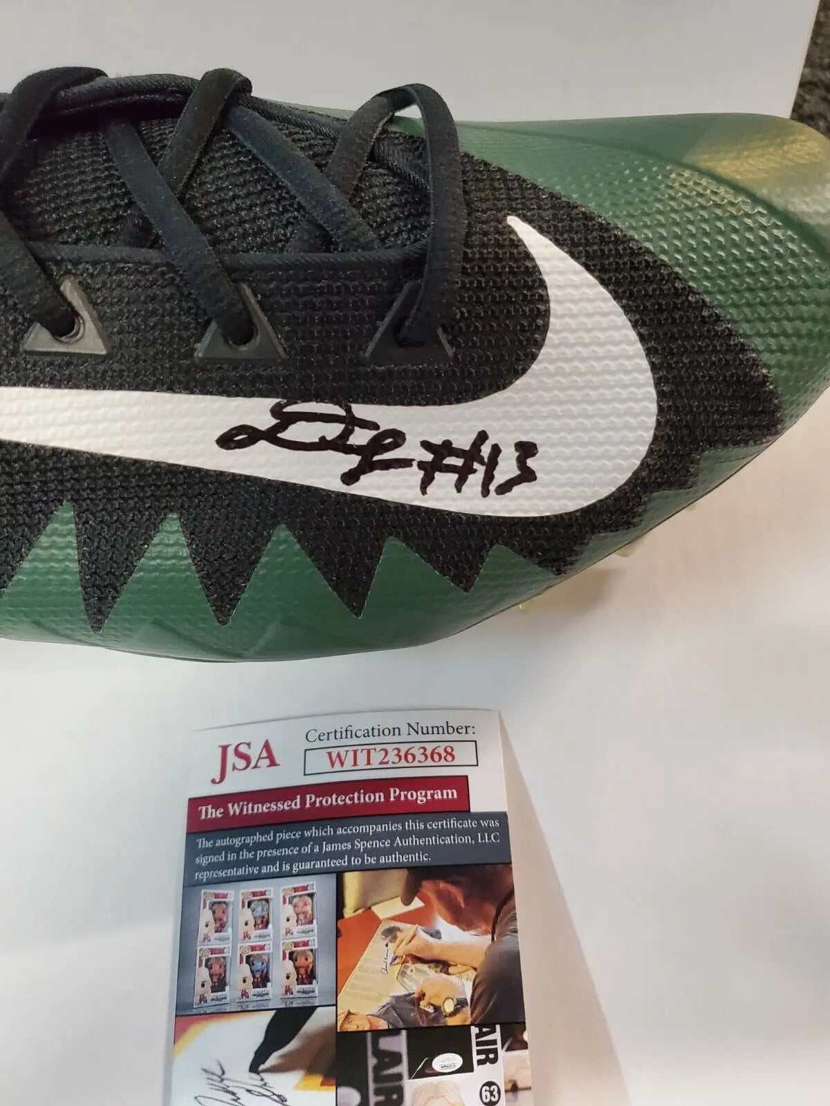 MVP Authentics Philadelphia Eagles Travis Fulgham Autographed Signed Nike Cleat Jsa Coa 125.10 sports jersey framing , jersey framing