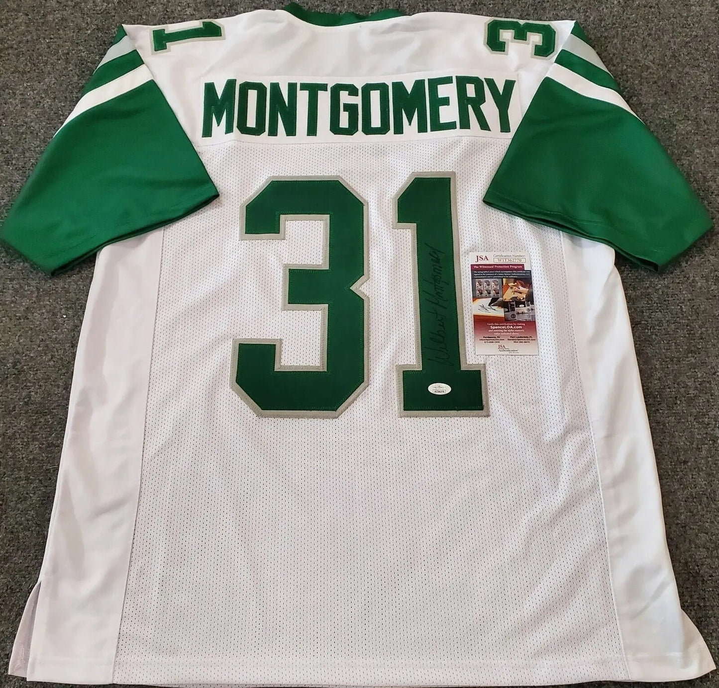 MVP Authentics Philadelphia Eagles Wilbert Montgomery Autographed Jersey Jsa  Coa 89.10 sports jersey framing , jersey framing