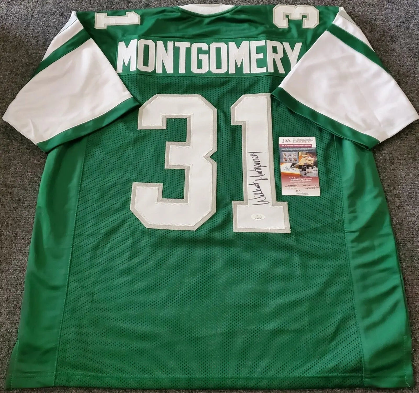 MVP Authentics Philadelphia Eagles Wilbert Montgomery Autographed Signed Jersey Jsa  Coa 98.10 sports jersey framing , jersey framing