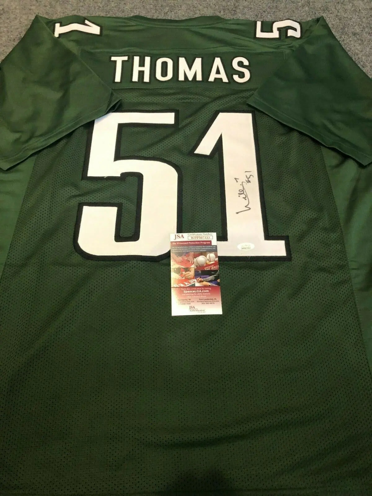 MVP Authentics Philadelphia Eagles Willie Thomas Autographed Signed Jersey Jsa  Coa 108 sports jersey framing , jersey framing