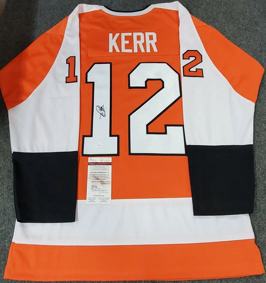 MVP Authentics Philadelphia Flyers Tim Kerr Autographed Signed Jersey Jsa Coa 98.10 sports jersey framing , jersey framing