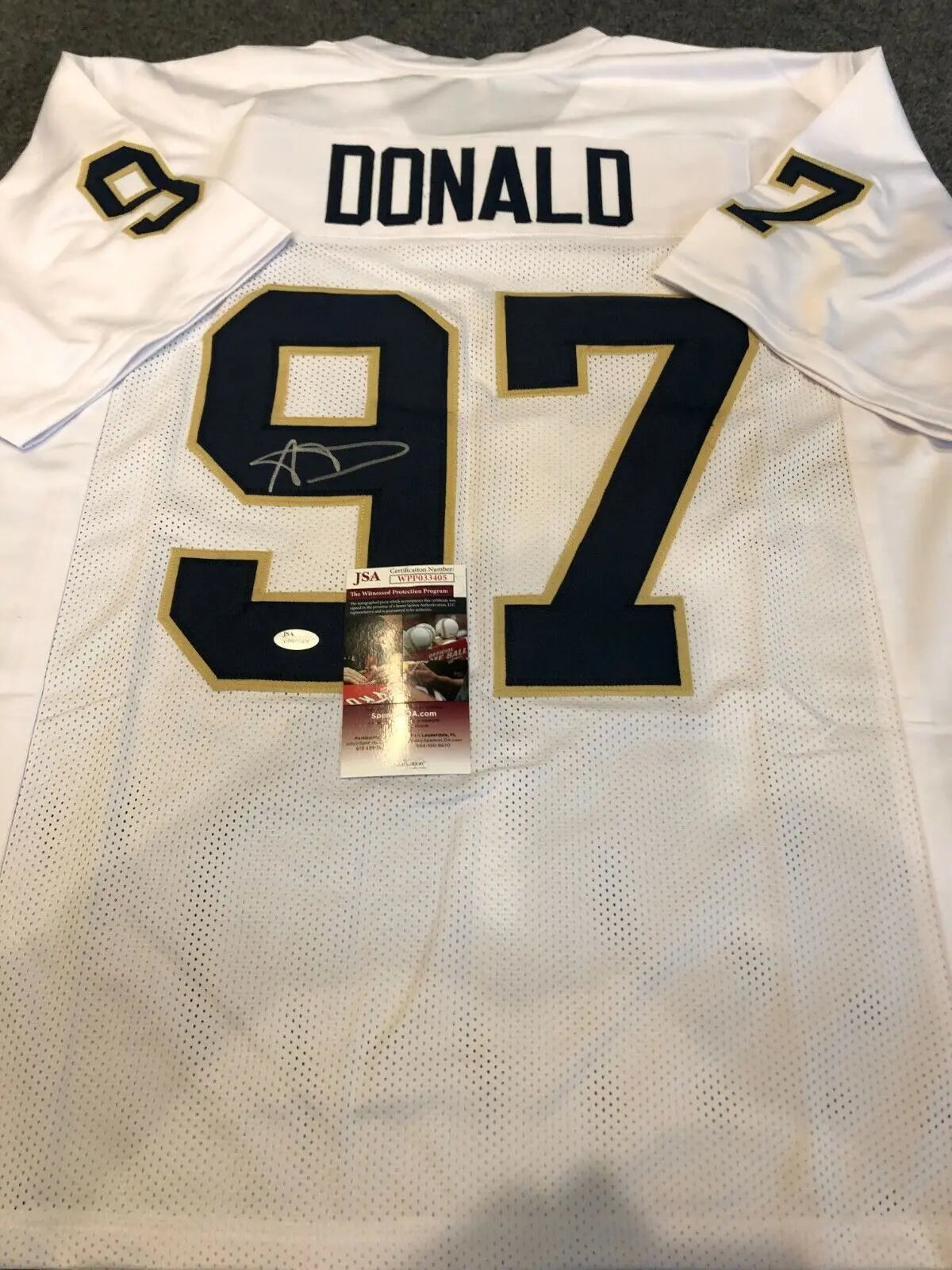 MVP Authentics Pittsburgh Panthers Aaron Donald Autographed Signed Jersey Jsa  Coa 251.10 sports jersey framing , jersey framing