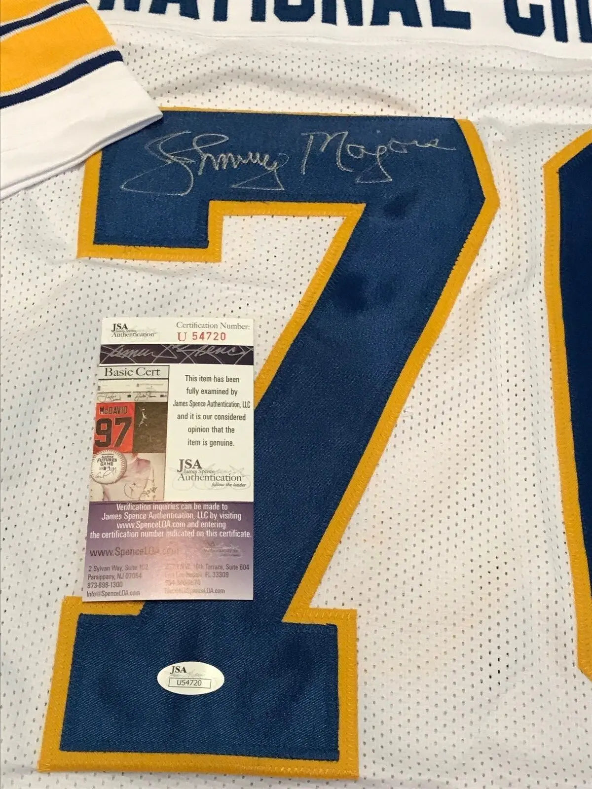 MVP Authentics Pittsburgh Panthers Johnny Majors Signed 76 National Champs Jersey Jsa Coa 179.10 sports jersey framing , jersey framing