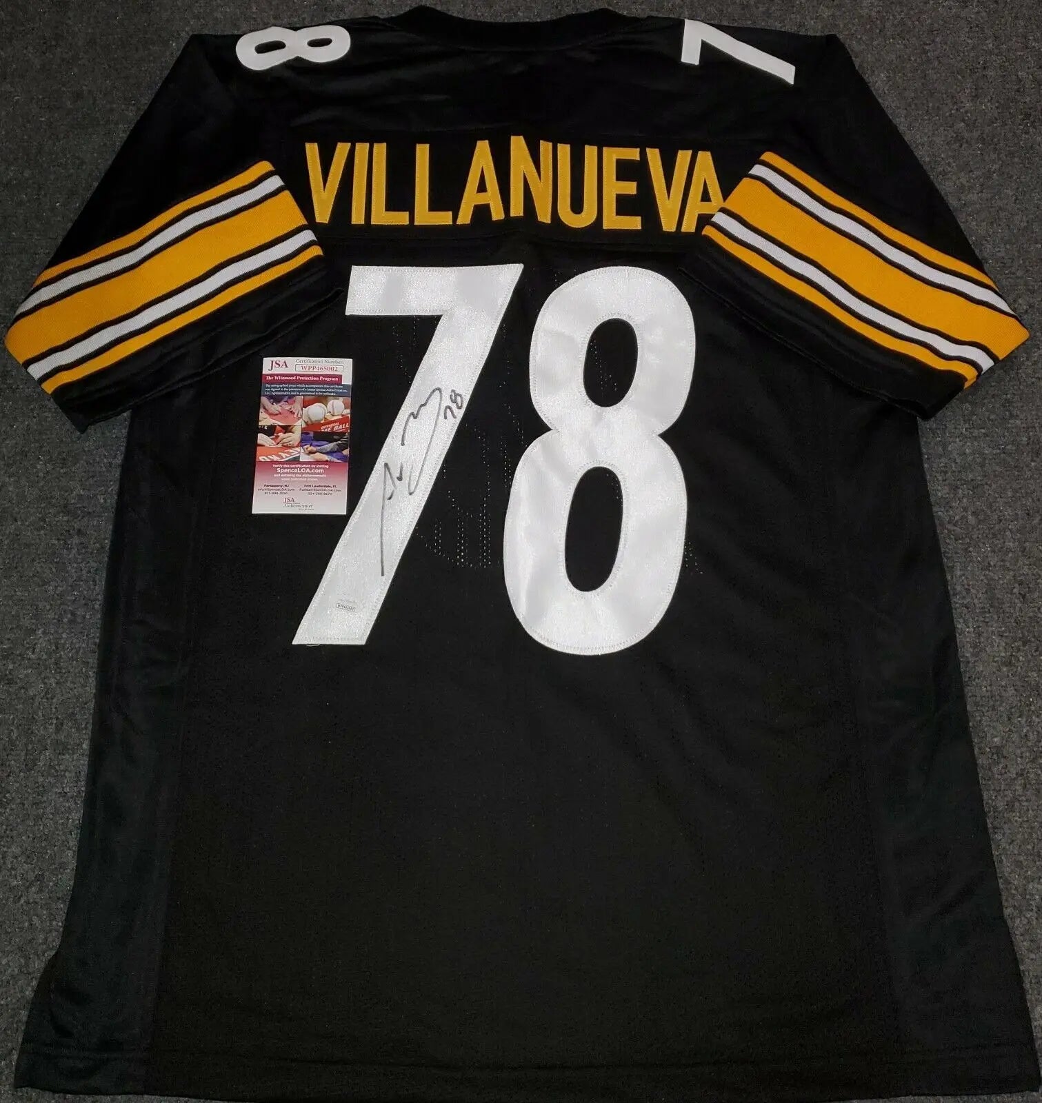 MVP Authentics Pittsburgh Steelers Alejandro Villanueva Autographed Signed Jersey Jsa  Coa 179.10 sports jersey framing , jersey framing