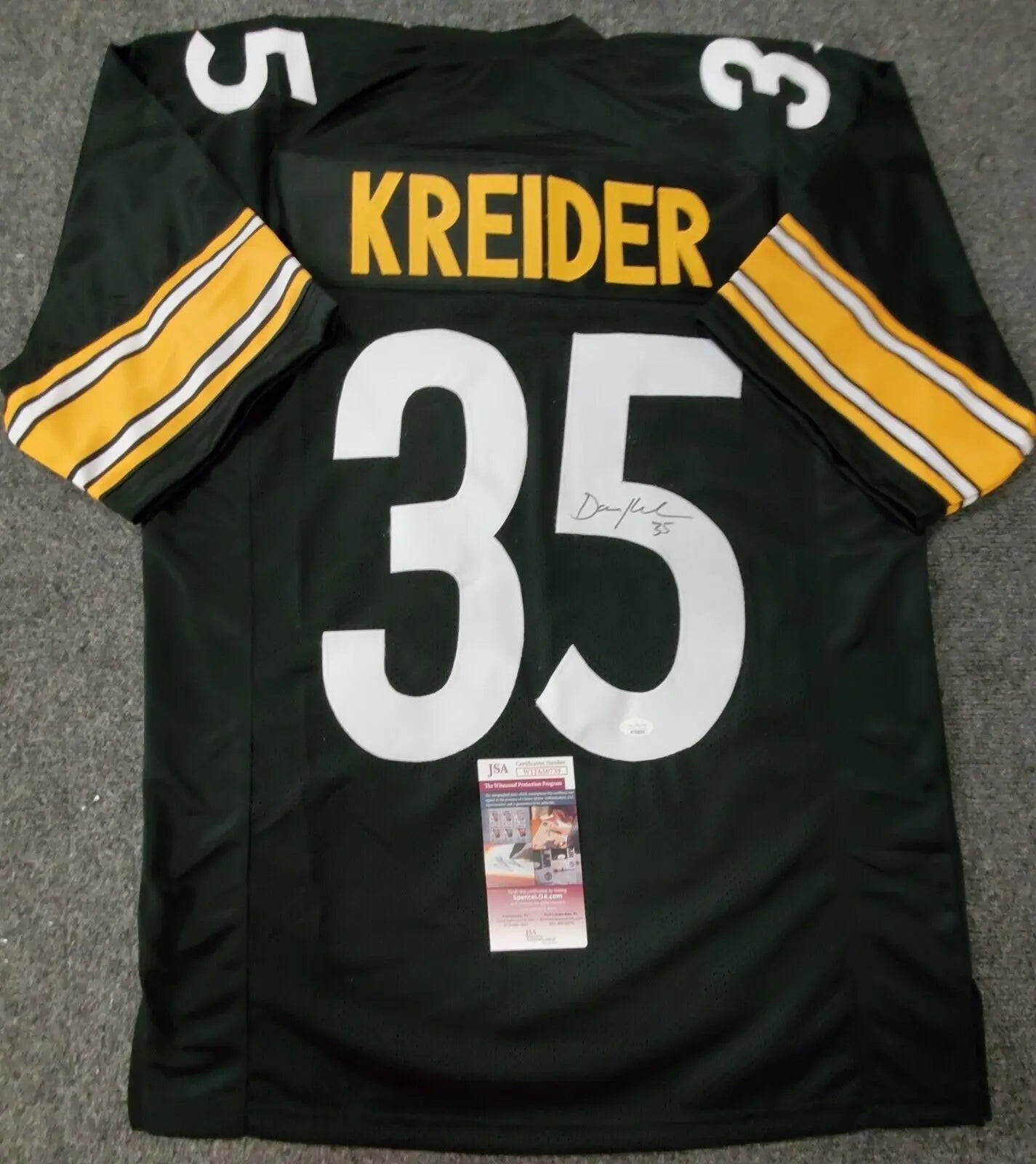 MVP Authentics Pittsburgh Steelers Autographed Signed Dan Kreider Jersey Jsa  Coa 76.50 sports jersey framing , jersey framing
