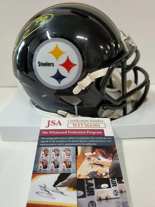 MVP Authentics Pittsburgh Steelers Brett Keisel Autographed Signed Mini Helmet Jsa Coa 98.10 sports jersey framing , jersey framing