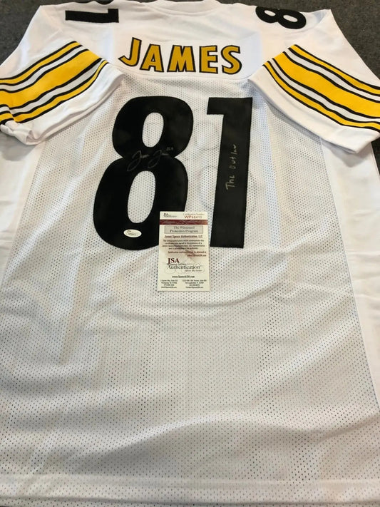 MVP Authentics Pittsburgh Steelers Jesse James Autographed Signed Inscribed Jersey Jsa  Coa 126 sports jersey framing , jersey framing