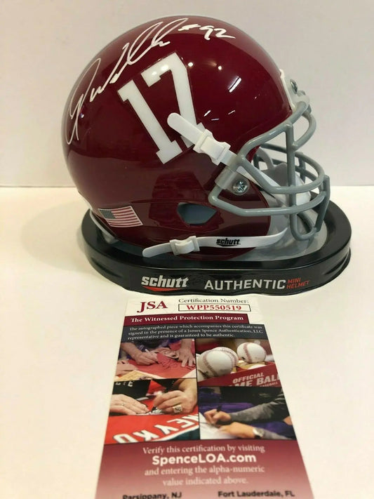 MVP Authentics Quinnen Williams Autographed Signed Alabama Crimson Tide Mini Helmet Jsa Coa 89.10 sports jersey framing , jersey framing
