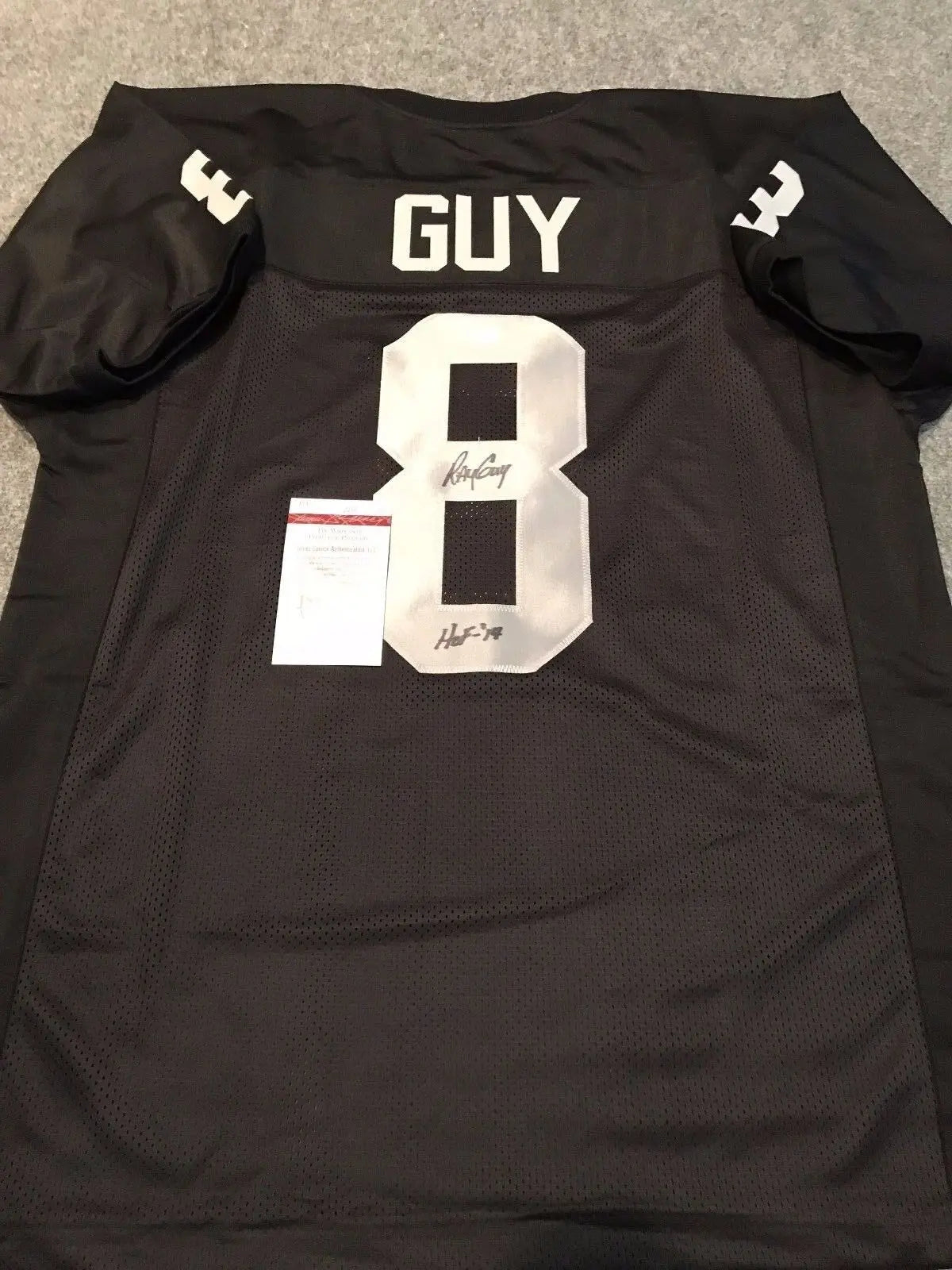MVP Authentics Ray Guy Autographed Signed Inscribed Oakland Raiders Jersey Jsa Coa 112.50 sports jersey framing , jersey framing