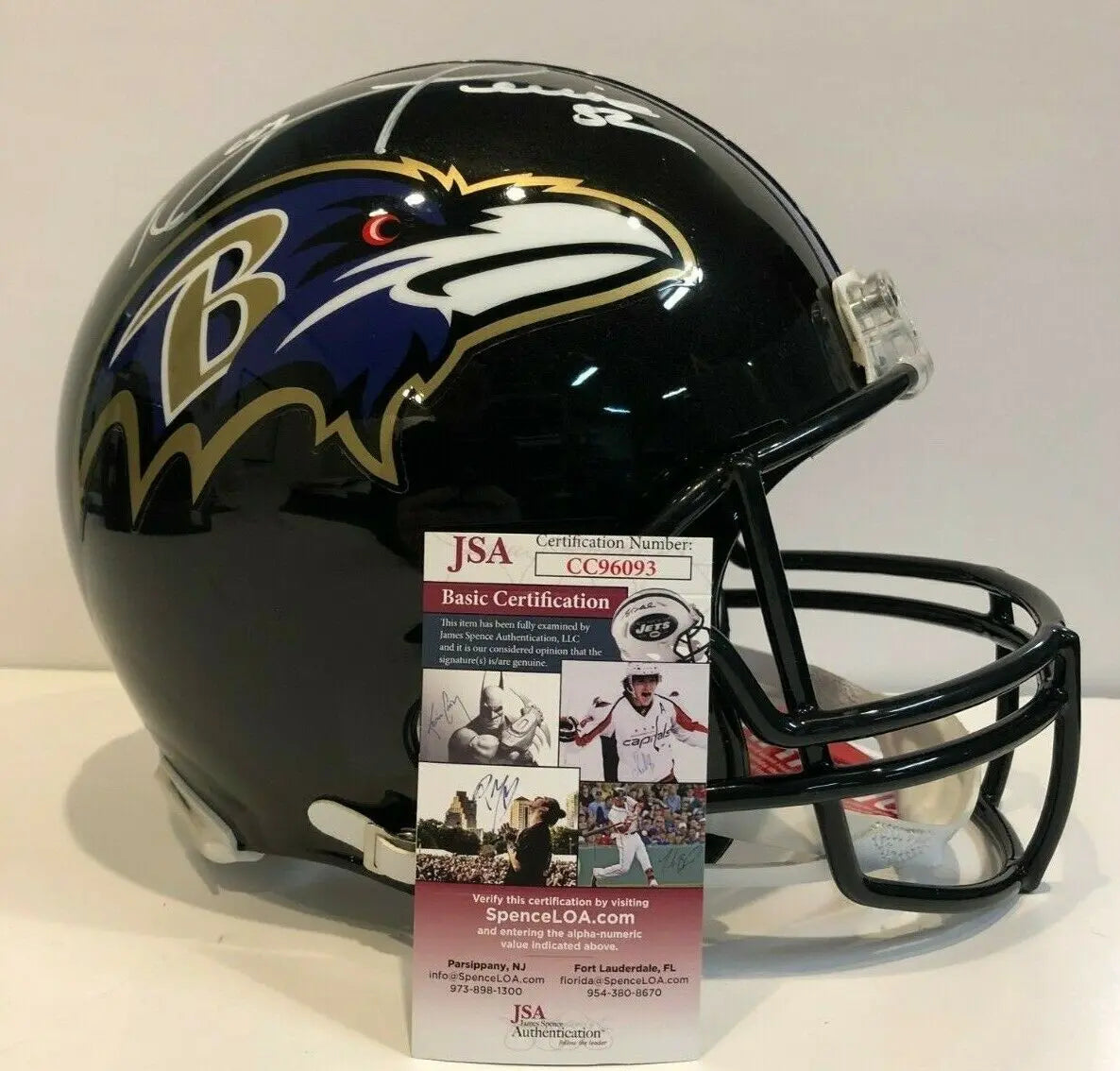 MVP Authentics Ray Lewis Autographed Signed Baltimore Ravens Full Size Authentic Helmet Jsa Coa 540 sports jersey framing , jersey framing