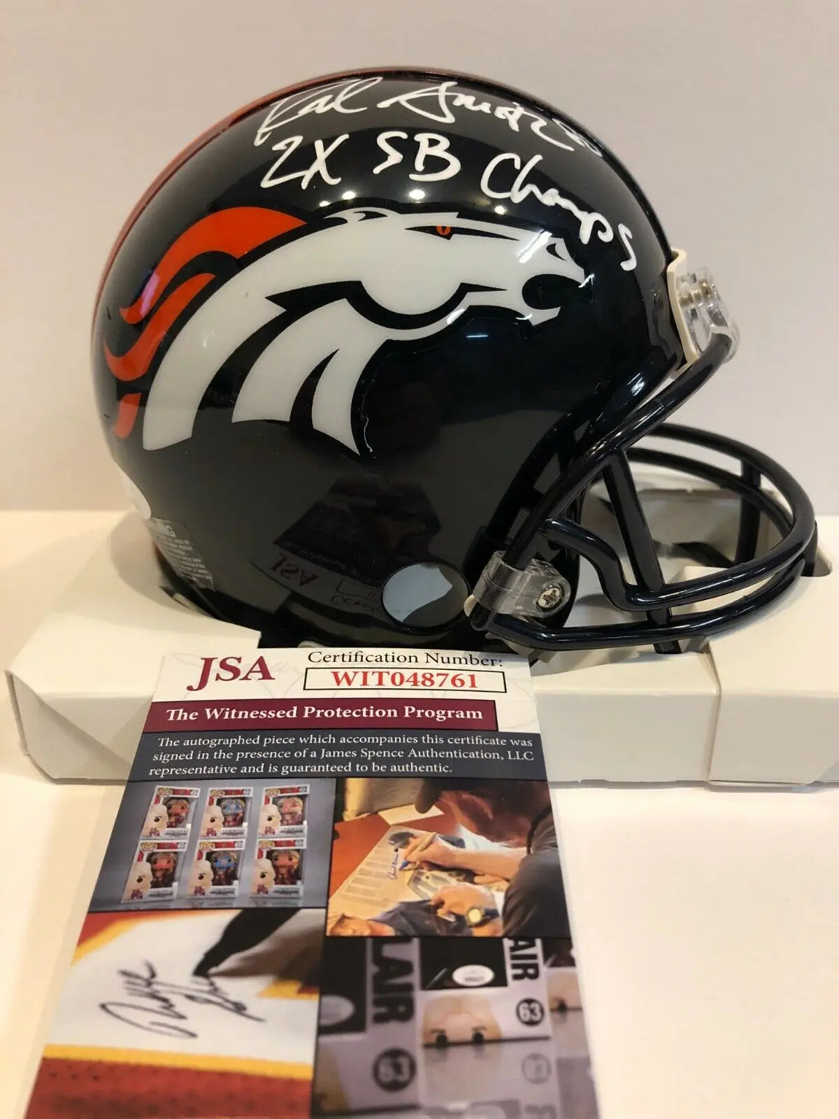 MVP Authentics Rod Smith Autographed Signed Inscribed Denver Broncos Mini Helmet Jsa Coa 89.10 sports jersey framing , jersey framing
