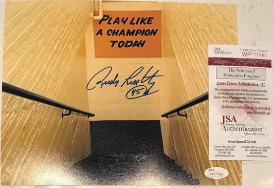 MVP Authentics Rudy Ruettiger Autographed Signed Notre Dame 8X10 Photo Jsa  Coa 63 sports jersey framing , jersey framing