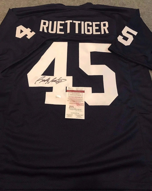 MVP Authentics Rudy Ruettiger Autographed Signed Notre Dame Jersey Jsa  Coa 108 sports jersey framing , jersey framing