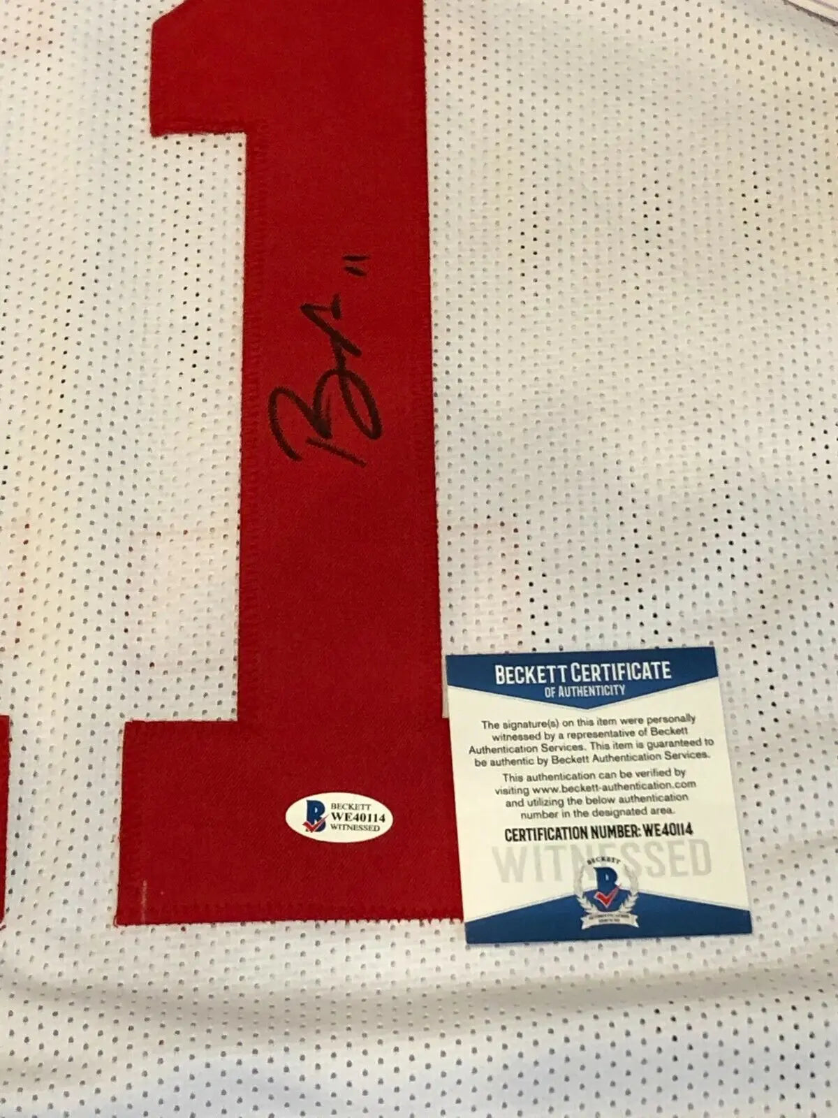 MVP Authentics S.F. 49Ers Brandon Aiyuk Autographed Signed Jersey Beckett Coa 161.10 sports jersey framing , jersey framing