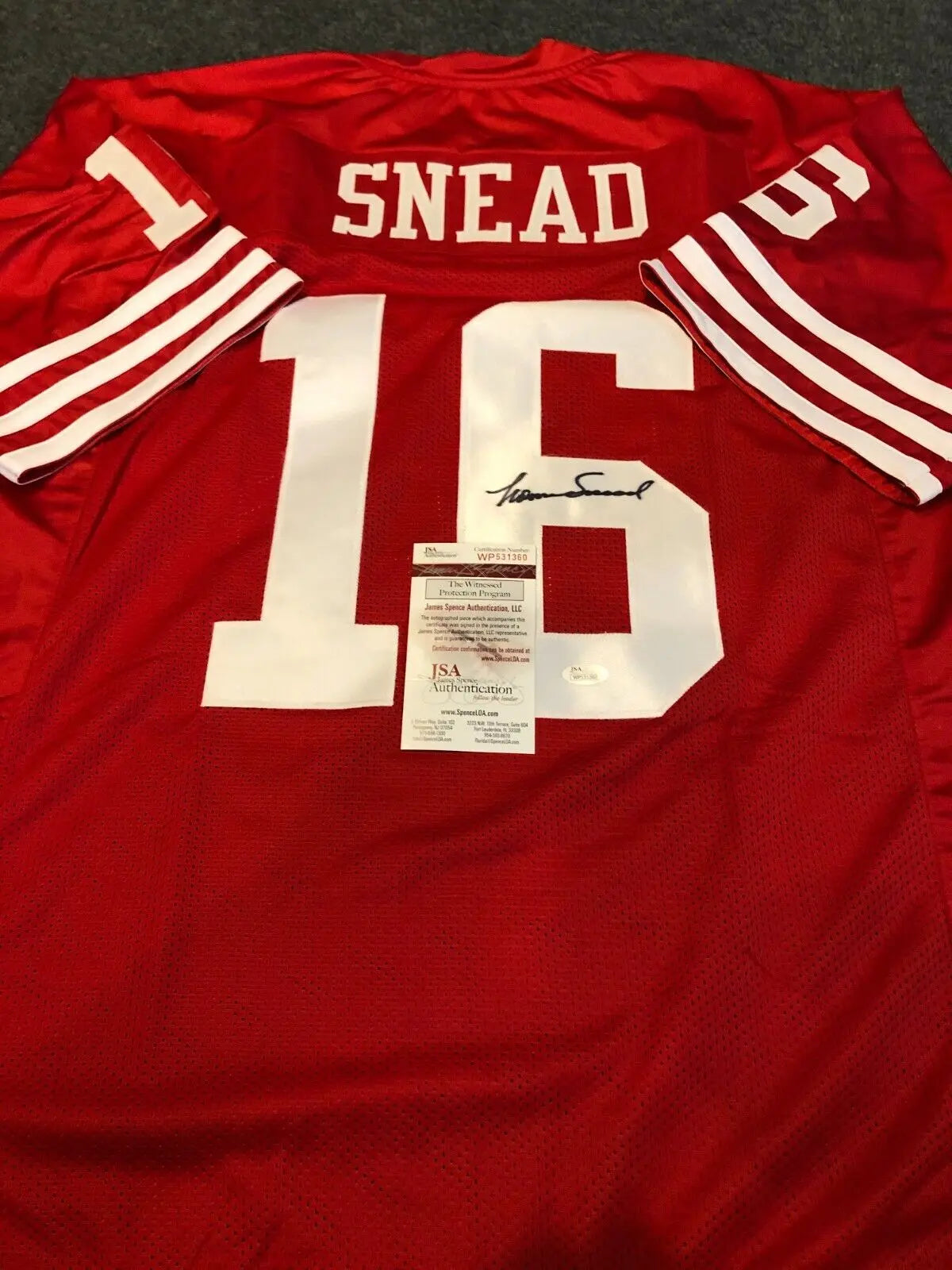 MVP Authentics S.F. 49Ers Norm Snead Autographed Signed Jersey Jsa Coa 89.10 sports jersey framing , jersey framing