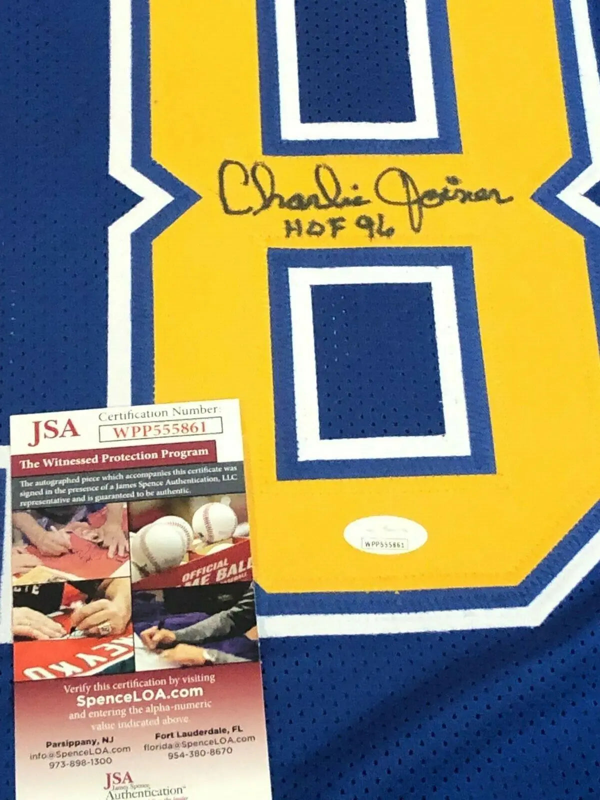 MVP Authentics San Diego Chargers Charlie Joiner Autographed Signed Inscribed Jersey Jsa Coa 89.10 sports jersey framing , jersey framing