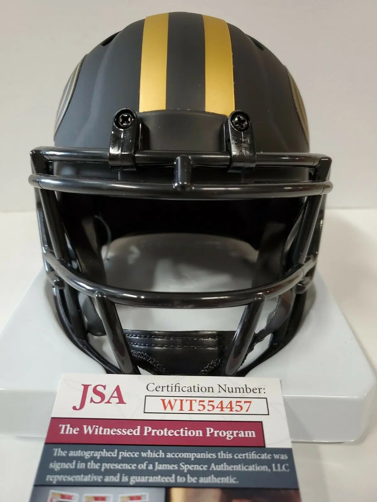 MVP Authentics San Francisco 49Ers Anquan Boldin Autographed Eclipse Mini Helmet Jsa Coa 125.10 sports jersey framing , jersey framing