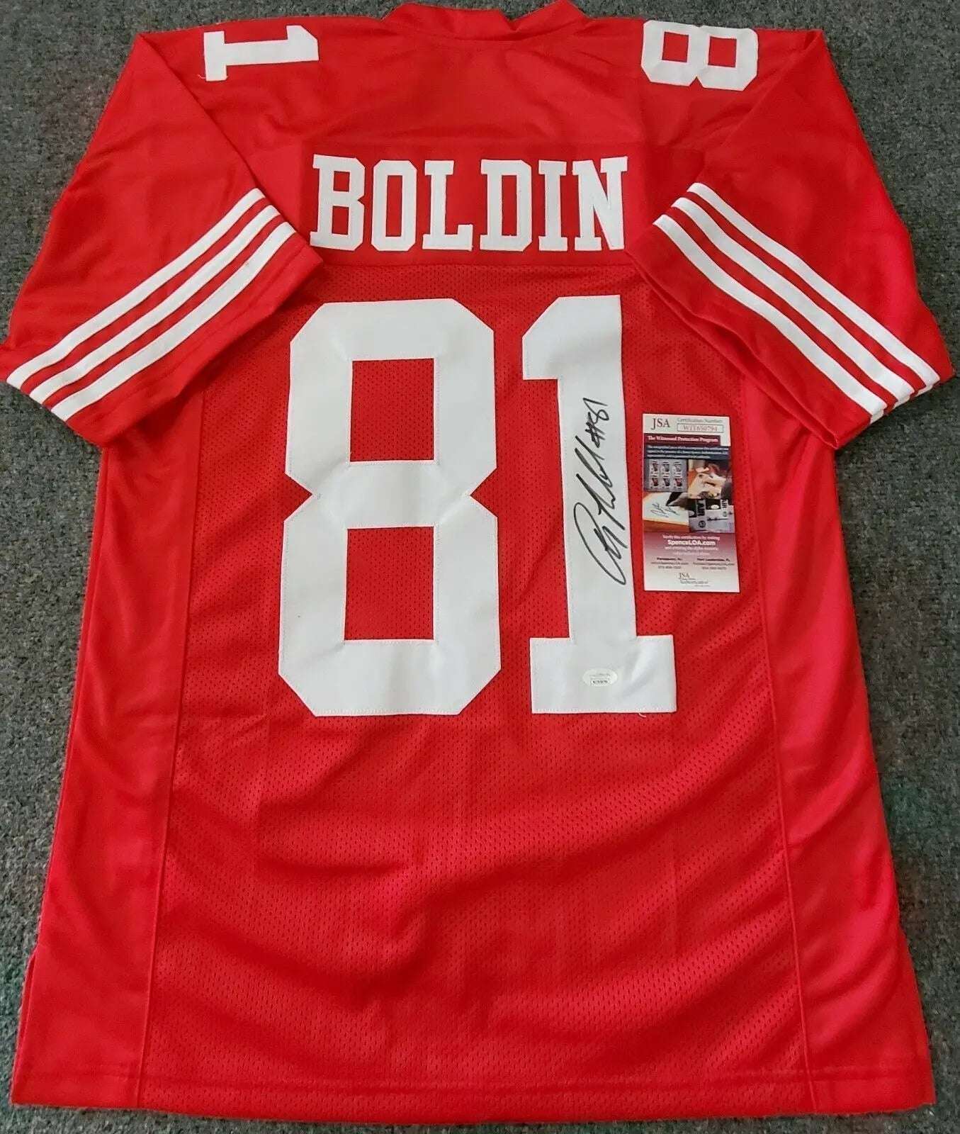 MVP Authentics San Francisco 49Ers Anquan Boldin Autographed Signed Jersey Jsa  Coa 116.10 sports jersey framing , jersey framing