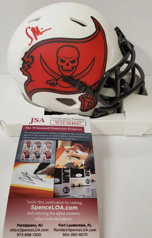 MVP Authentics Scotty Miller Autographed Tampa Bay Buccaneers Lunar Eclipse Mini Helmet Jsa Coa 170.10 sports jersey framing , jersey framing