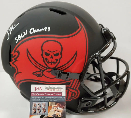 MVP Authentics Scotty Miller Signed Tampa Bay Buccaneers Full Size Rep Eclipse Helmet Jsa Coa 386.10 sports jersey framing , jersey framing