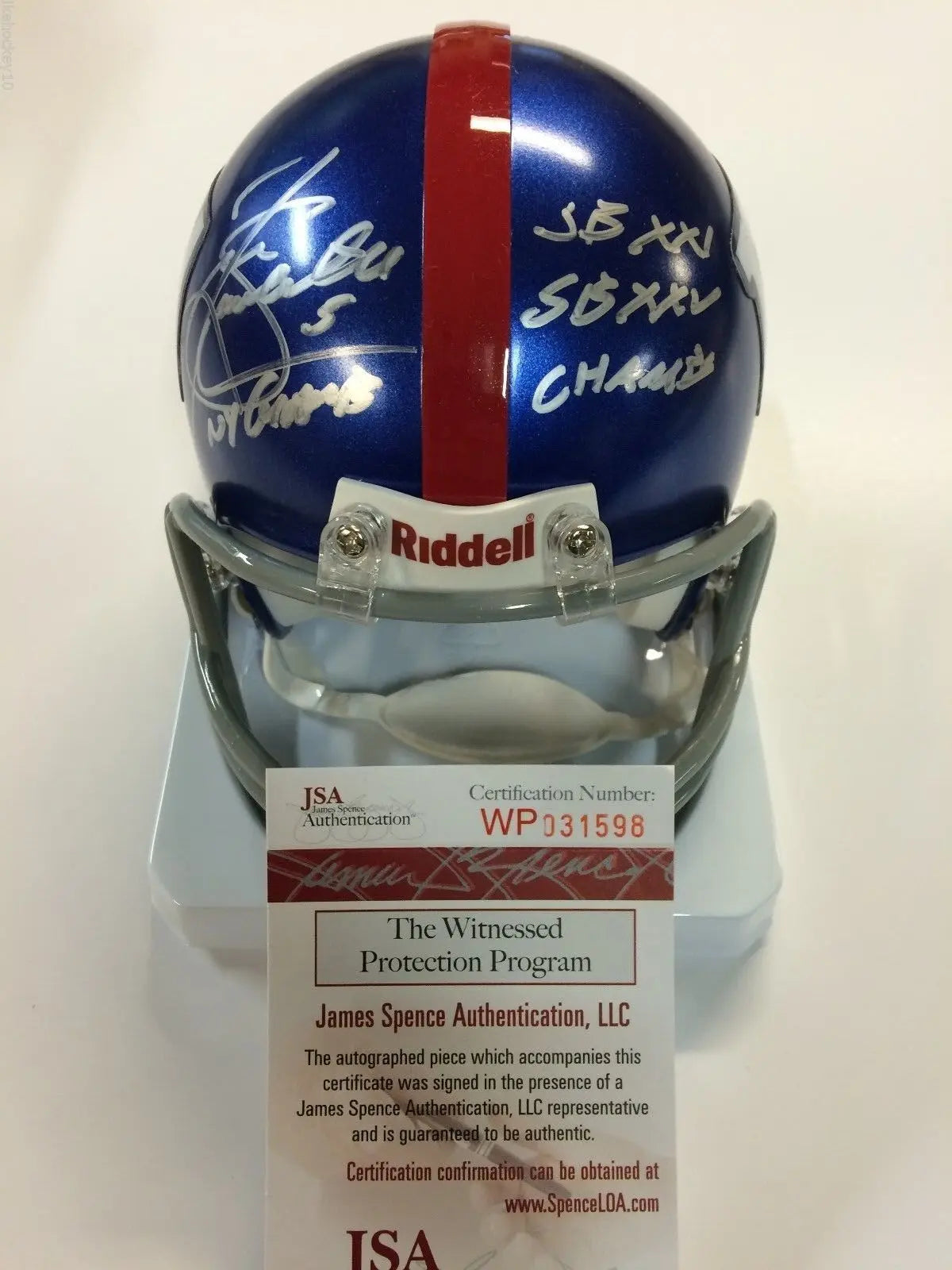 MVP Authentics Sean Landeta Autographed Signed Inscribed N.Y. Giants Mini Helmet Jsa Coa 72 sports jersey framing , jersey framing