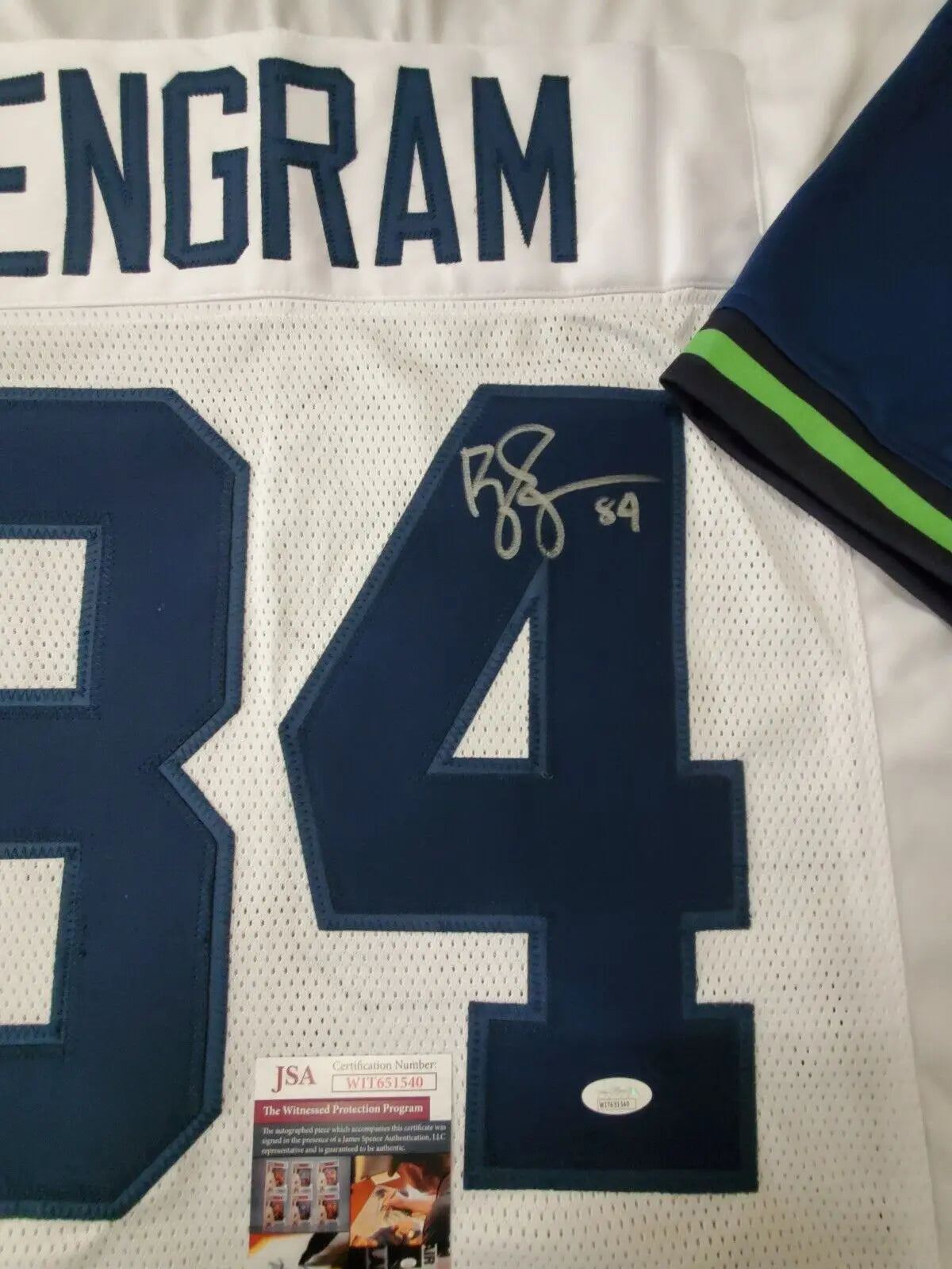 MVP Authentics Seattle Seahawks Bobby Engram Autographed Signed Jersey Jsa  Coa 80.10 sports jersey framing , jersey framing