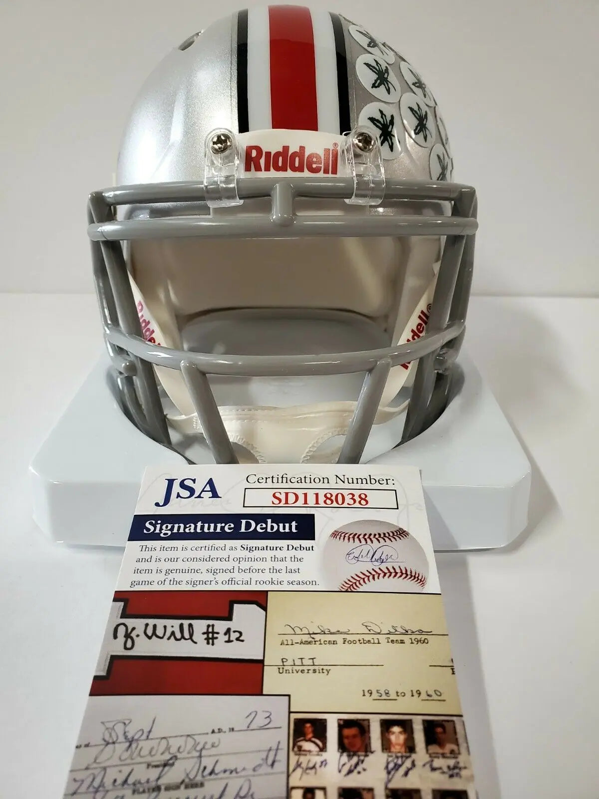 MVP Authentics Shaun Wade Autographed Ohio State Buckeyes Speed Mini Helmet Jsa Debut Coa 90 sports jersey framing , jersey framing