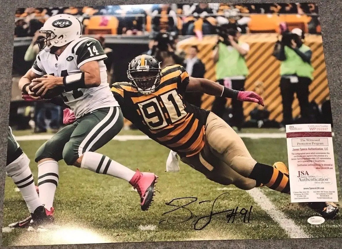 MVP Authentics Stephon Tuitt Autographed Signed Pittsburgh Steelers 16X20 Photo Jsa  Coa 90 sports jersey framing , jersey framing