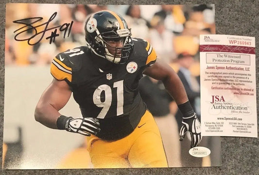 MVP Authentics Stephon Tuitt Autographed Signed Pittsburgh Steelers 8X10 Photo Jsa Coa 54 sports jersey framing , jersey framing