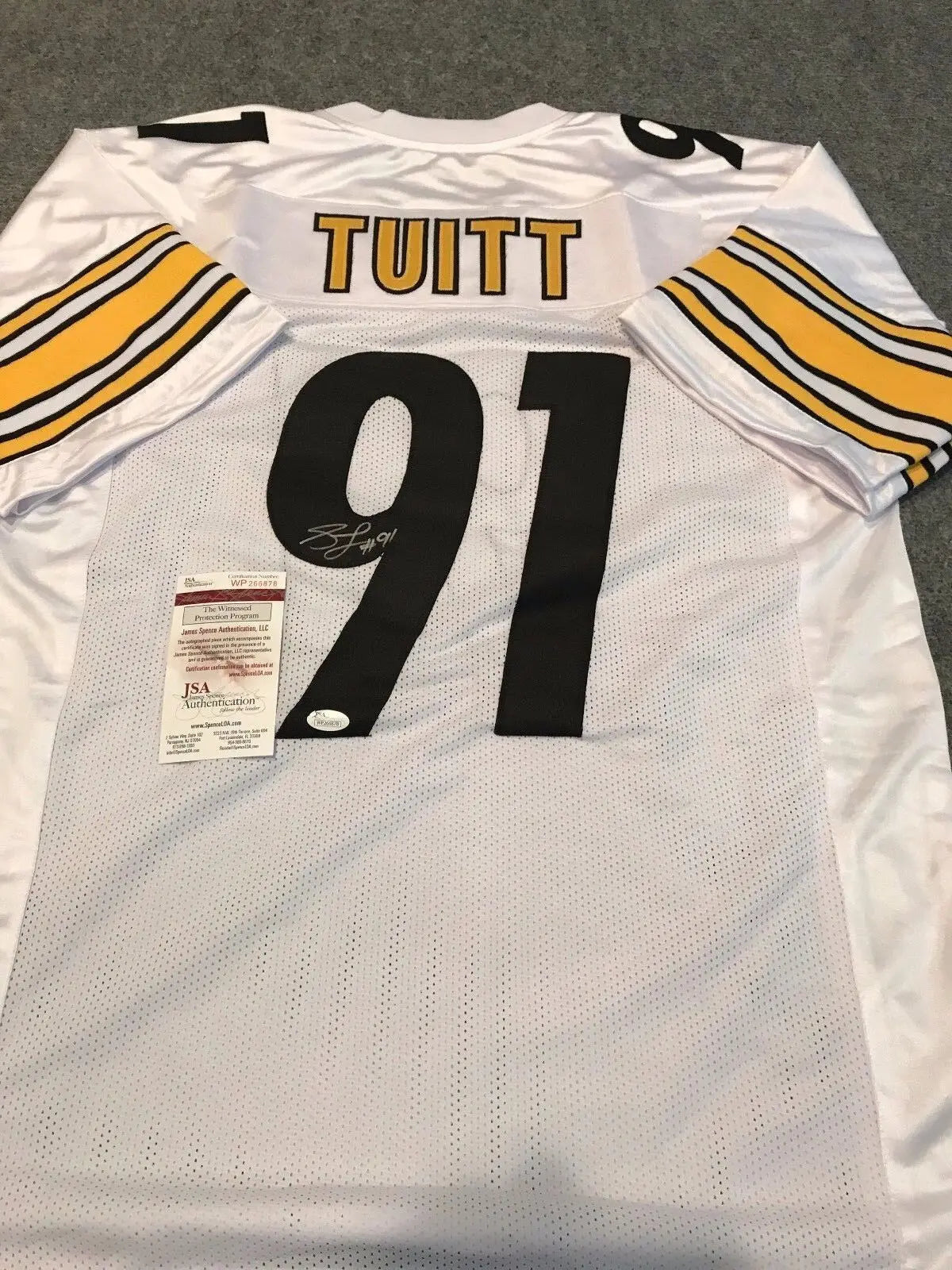 MVP Authentics Stephon Tuitt Autographed Signed Pittsburgh Steelers Jersey Jsa  Coa 99 sports jersey framing , jersey framing
