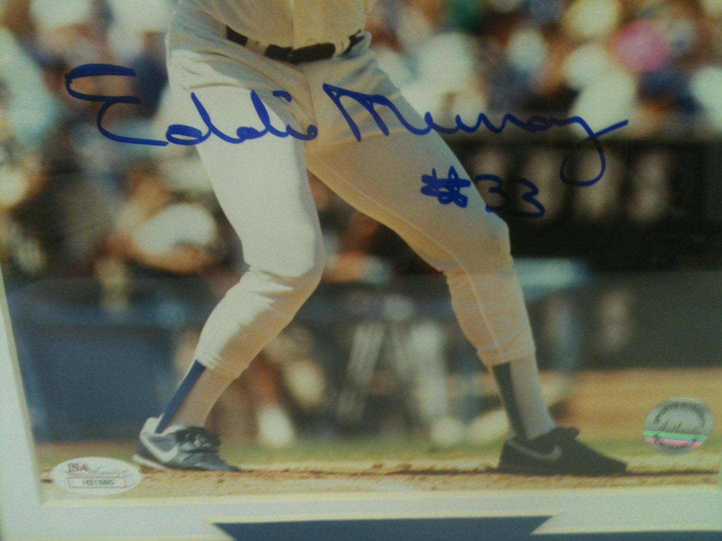 Framed Signed L.A. Dodgers Eddie Murray 8X10 Photo Collage Jsa Coa