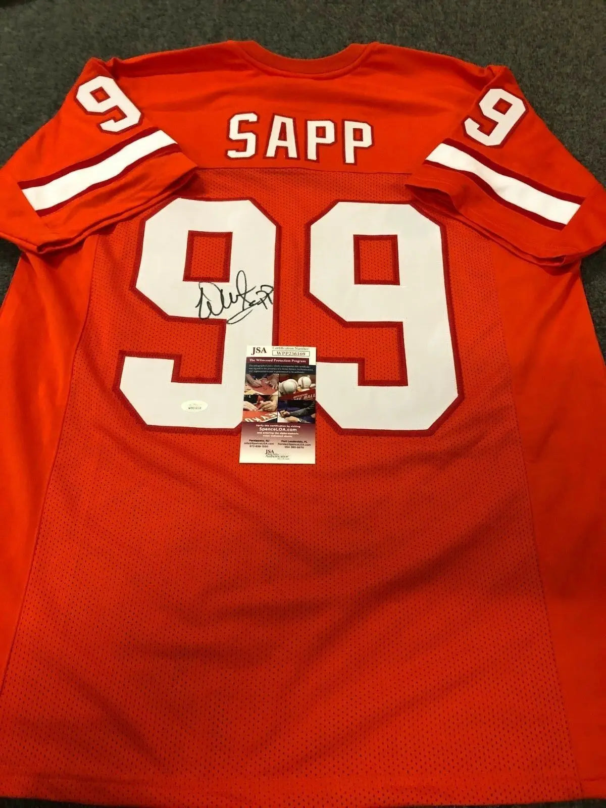 MVP Authentics Tampa Bay Buccaneers Warren Sapp Autographed Signed Jersey Jsa  Coa 135 sports jersey framing , jersey framing