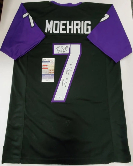 MVP Authentics Tcu Horned Frogs Tre'von Moehrig Autographed Signed Inscribed Jersey Jsa Coa 162 sports jersey framing , jersey framing