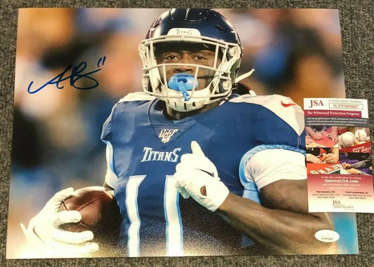 MVP Authentics Tennessee Titans Aj Brown Autographed Signed 11X14 Photo Jsa  Coa 89.10 sports jersey framing , jersey framing