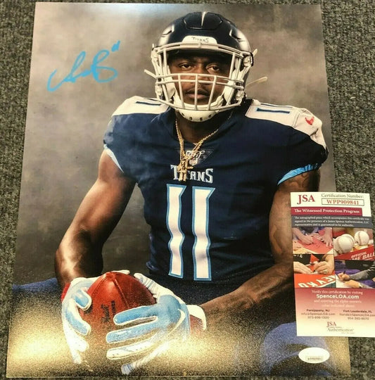 MVP Authentics Tennessee Titans Aj Brown Autographed Signed 11X14 Photo Jsa  Coa 89.10 sports jersey framing , jersey framing