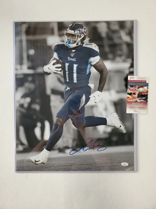 MVP Authentics Tennessee Titans Aj Brown Autographed Signed 16X20 Photo Jsa  Coa 107.10 sports jersey framing , jersey framing