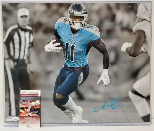MVP Authentics Tennessee Titans Aj Brown Autographed Signed 16X20 Photo Jsa  Coa 107.10 sports jersey framing , jersey framing