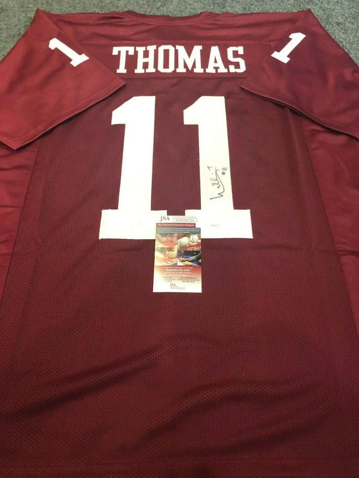 MVP Authentics Texas A&M Willie Thomas Autographed Signed Jersey Jsa  Coa 108 sports jersey framing , jersey framing