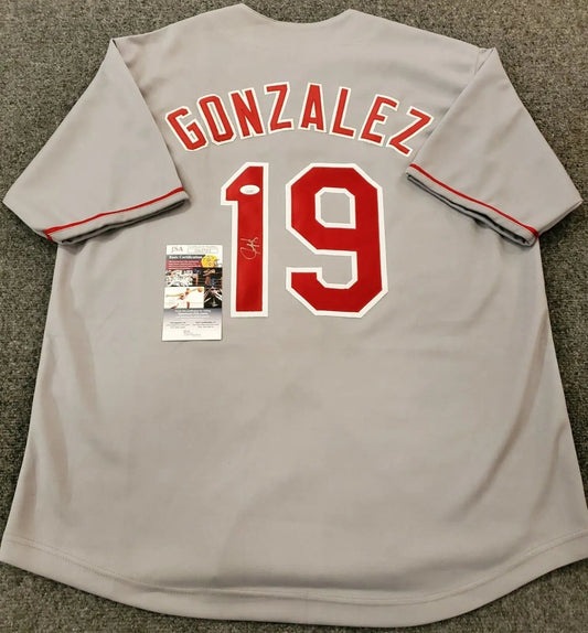 MVP Authentics Texas Rangers Juan Gonzalez Autographed Signed Jersey Jsa Coa 98.10 sports jersey framing , jersey framing