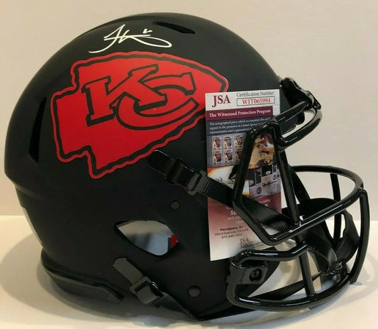 MVP Authentics Tyreek Hill Signed K.C. Chiefs Eclipse Authentic Full Size Helmet Jsa Coa 539.10 sports jersey framing , jersey framing