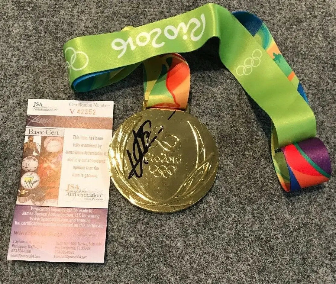 MVP Authentics Usain Bolt Autographed Signed Jamaica Replica Rio Olympics Gold Medal Jsa Coa 360 sports jersey framing , jersey framing